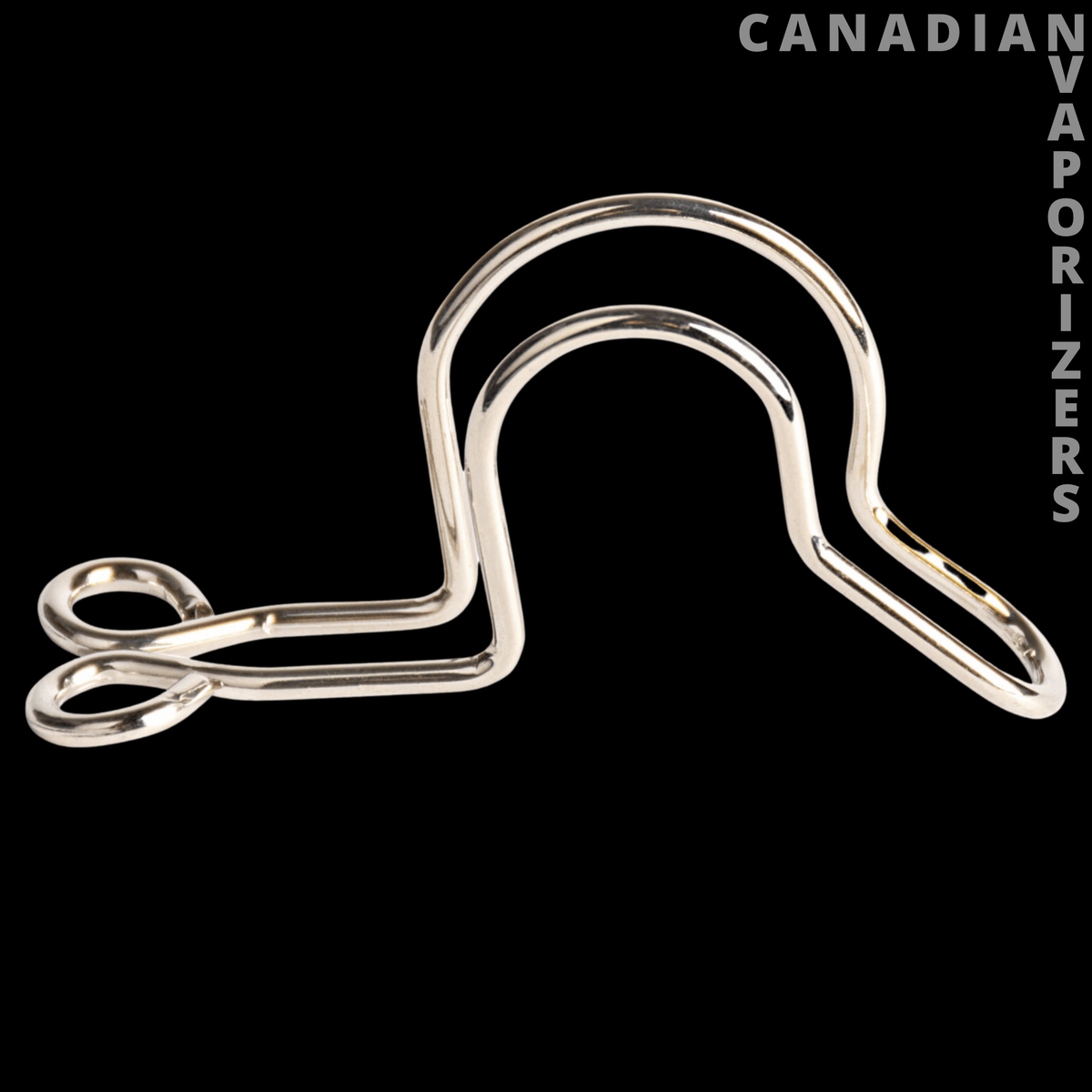 Gear Premium 14mm Dabmolisher Replacement Clip - Polished silver-colored replacement clip with a looped spring shape and small ring handles.