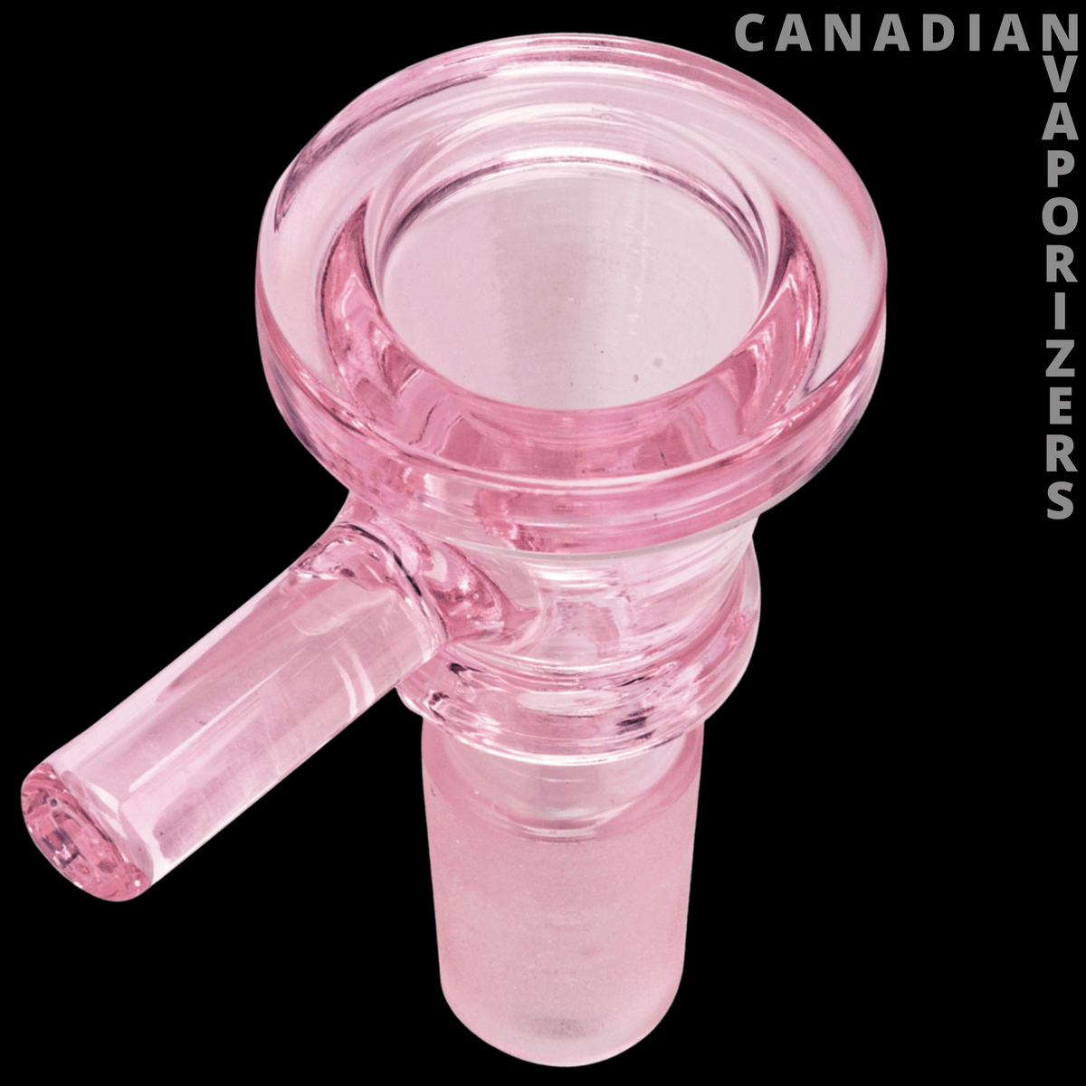 Gear Premium 14mm XL Blaster Cone Pull-Out - Translucent pink glass 14mm pull-out bowl with a wide flared cone and angled handle.