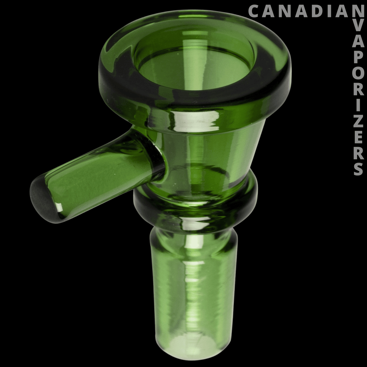 Gear Premium 14mm XL Blaster Cone Pull-Out - Translucent green glass 14 mm blaster cone bowl with a wide rim and side pull handle.