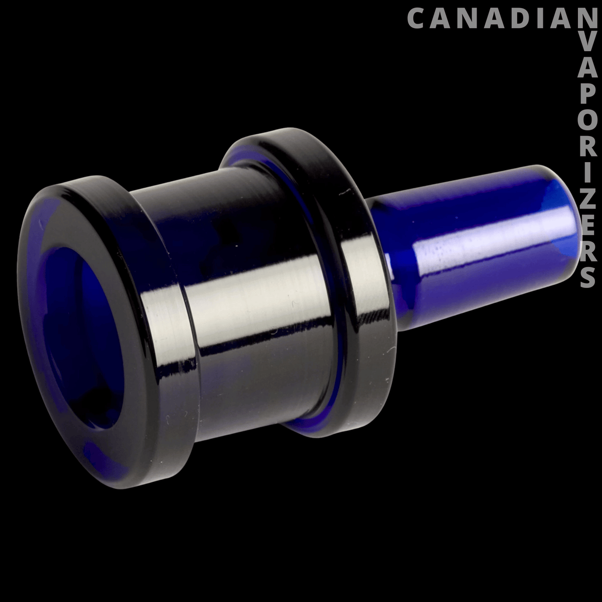 Gear Premium 14mm XL Sugar Barrel Pull-Out - Blue glass 14mm sugar barrel pull-out bowl with a wide flared rim and clear center chamber.