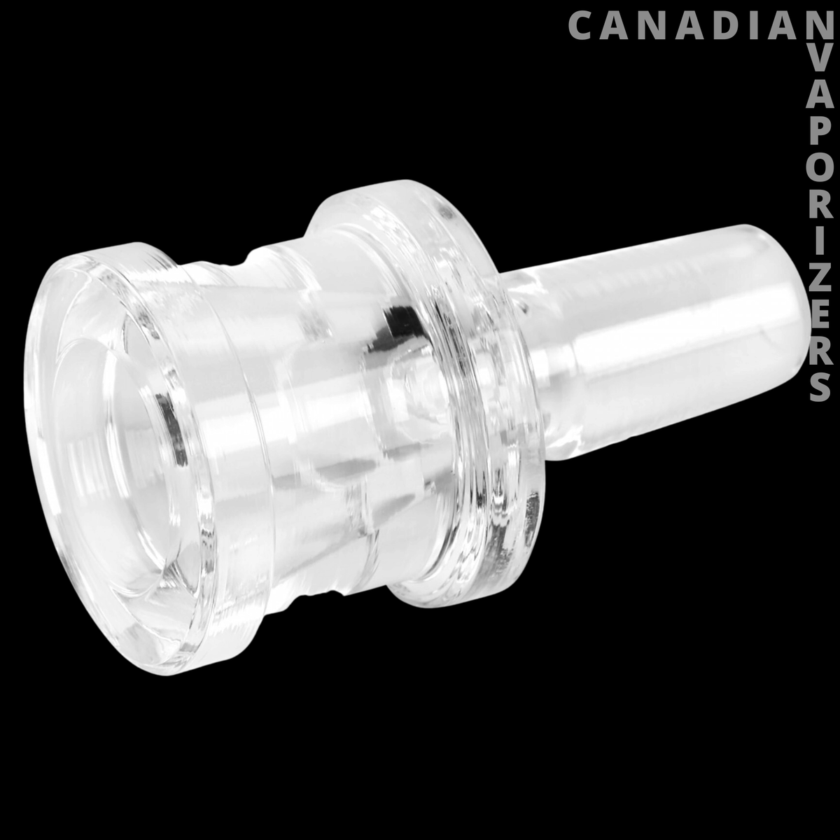 Gear Premium 14mm XL Sugar Barrel Pull-Out - Clear glass 14mm sugar barrel bowl with a wide fluted pull-out base and long tapered stem.