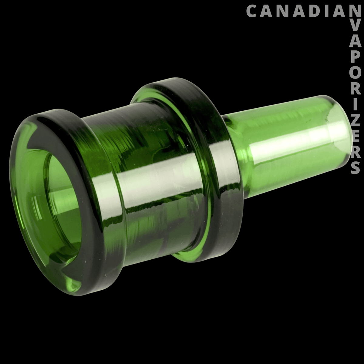 Gear Premium 14mm XL Sugar Barrel Pull-Out - Translucent green glass 14mm sugar barrel bowl with a wide flared rim and pull-out stem.