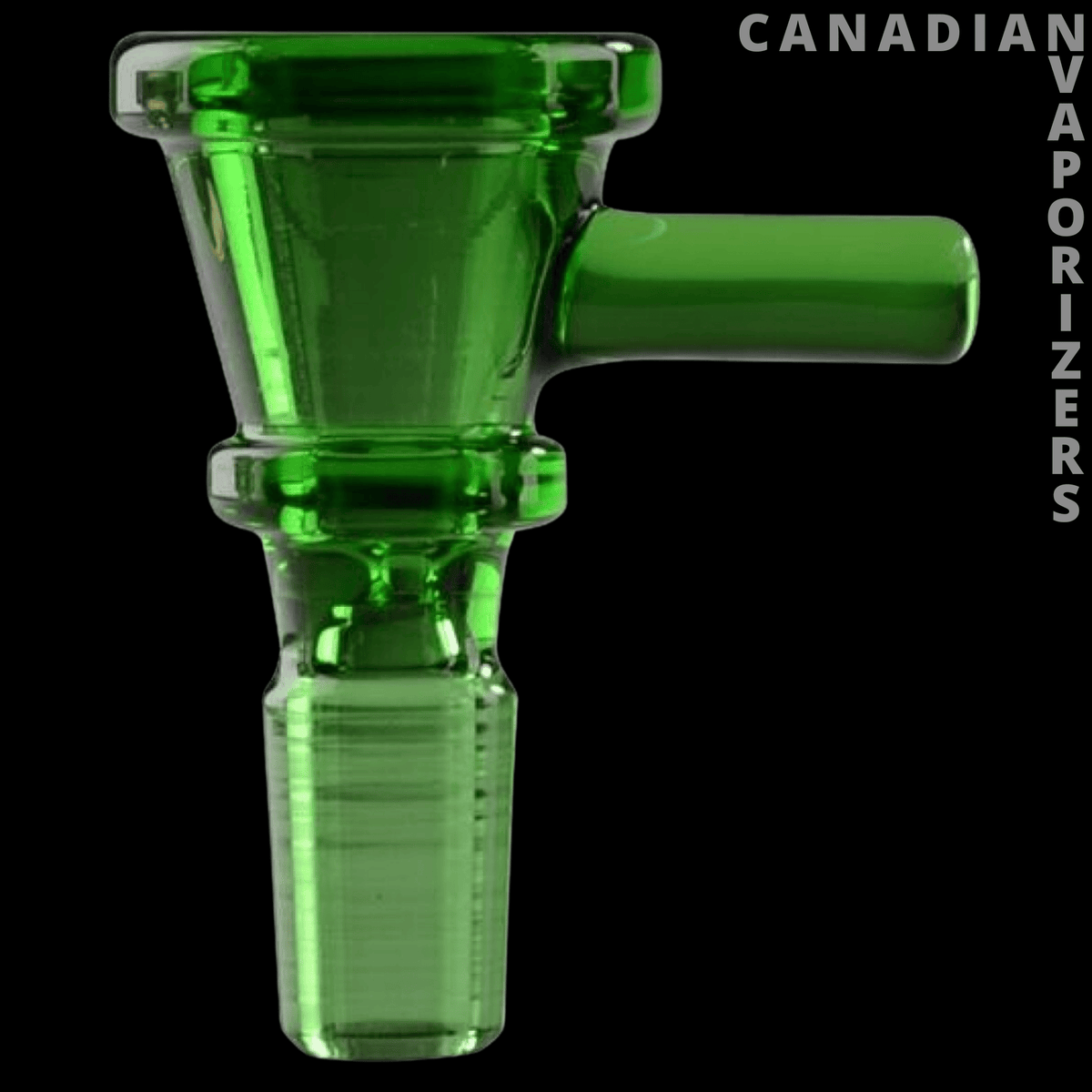 Gear Premium 19mm XL Blaster Cone Pull-Out - Clear green glass blaster cone with a wide bowl, side pull handle, and tapered 19mm joint.