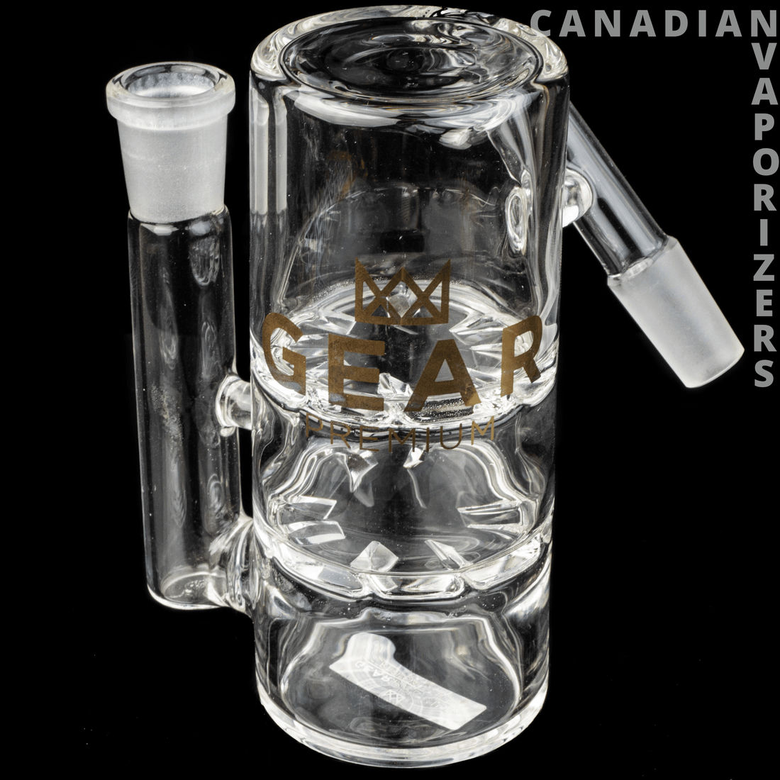 GEAR Premium 45° Double Turbine Perc Ash Catcher - Canadian Vaporizers