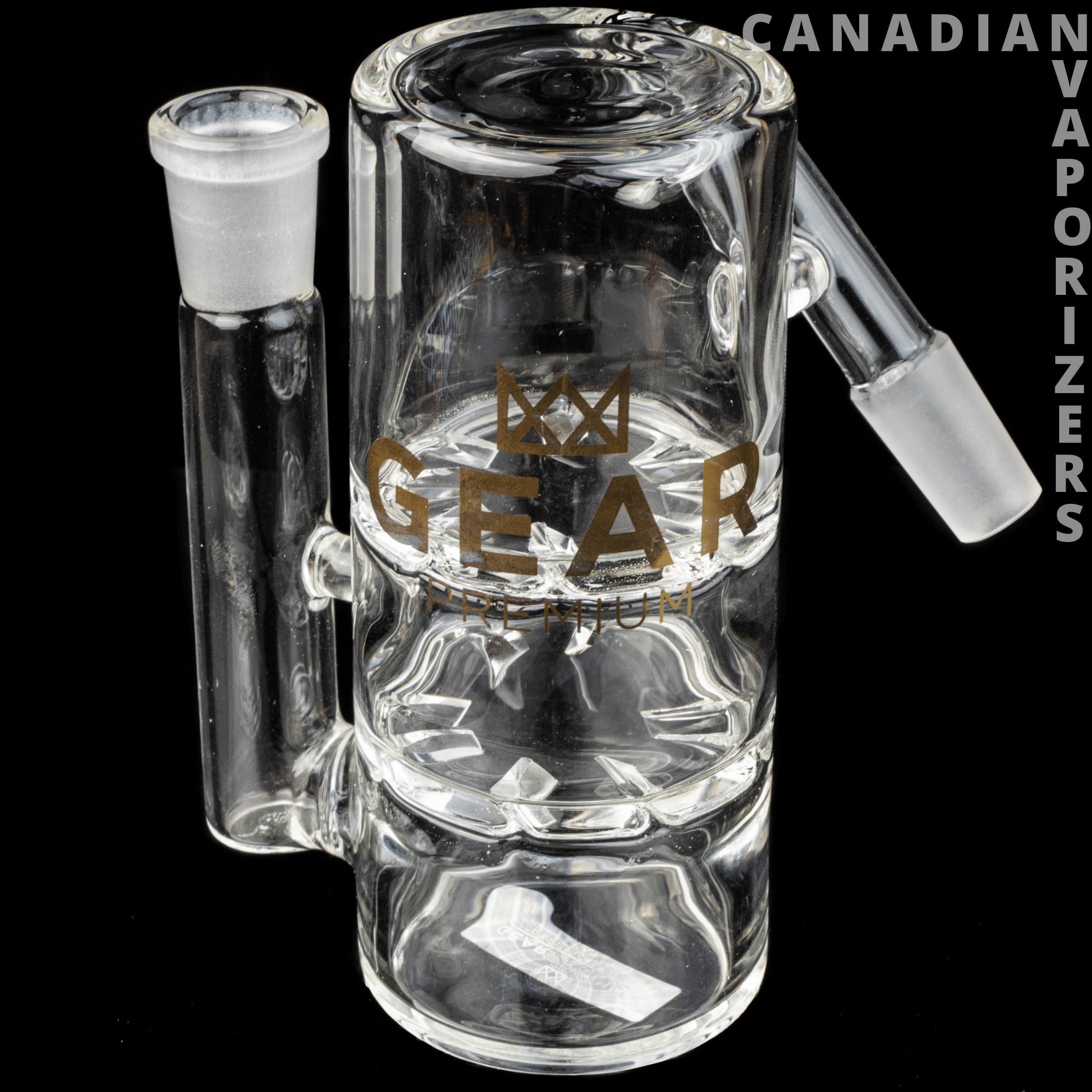 GEAR Premium 45° Double Turbine Perc Ash Catcher - Canadian Vaporizers
