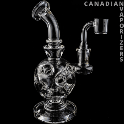 Gear Premium | 7.5&quot; Tall Mini Swiss Globe Concentrate Bubbler with UFO Perf &amp; Quartz banger - Canadian Vaporizers