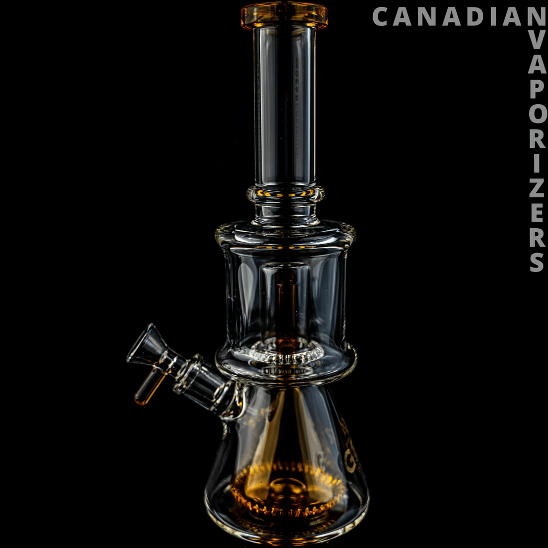 Gear Premium | Amber 11.5" Magnum Dual Chamber Beaker Tube - Canadian Vaporizers