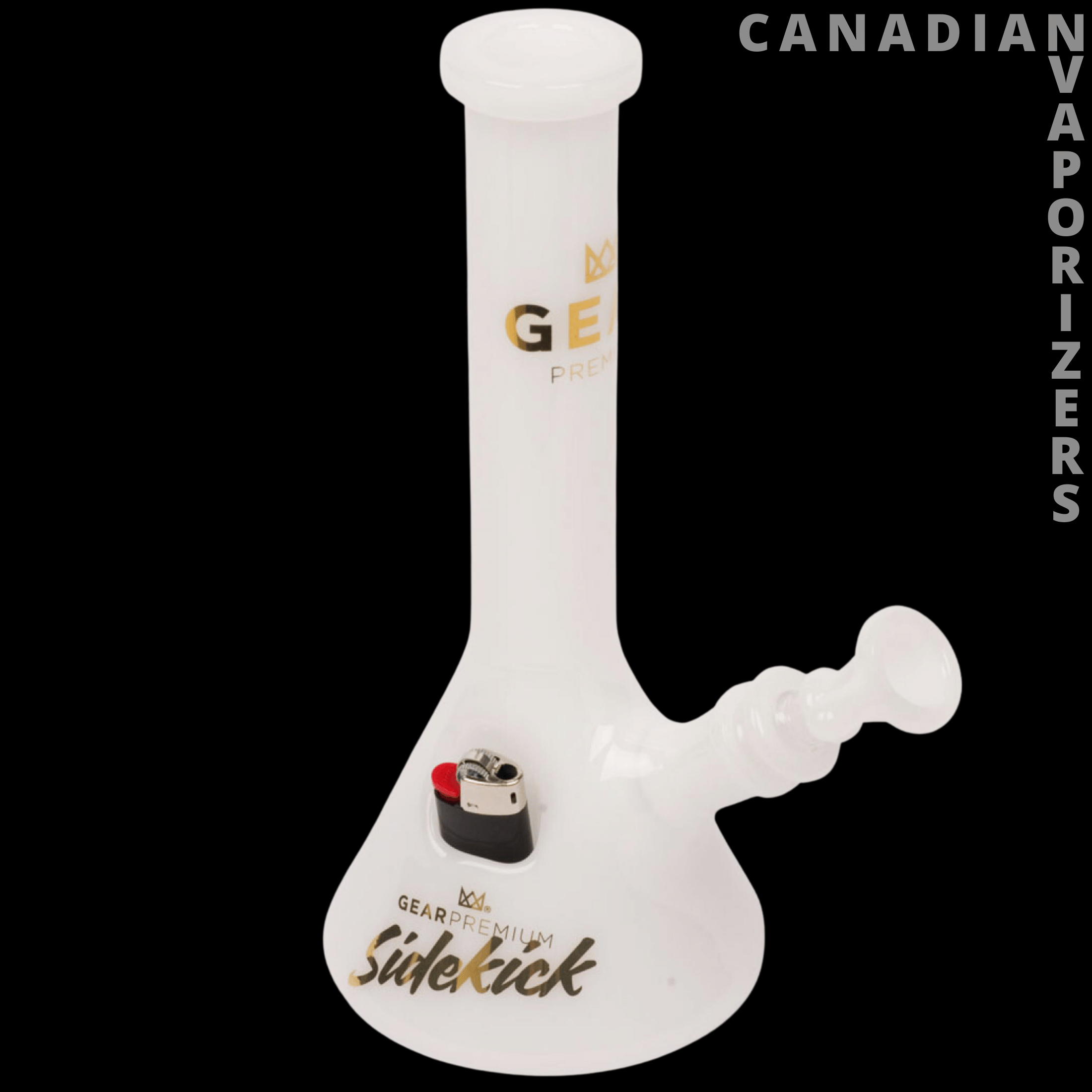 Gear Premium | Color Changing Sidekick 9&quot; Tall Mini Beaker Tube W/Built-In Mini Lighter Holster - Canadian Vaporizers