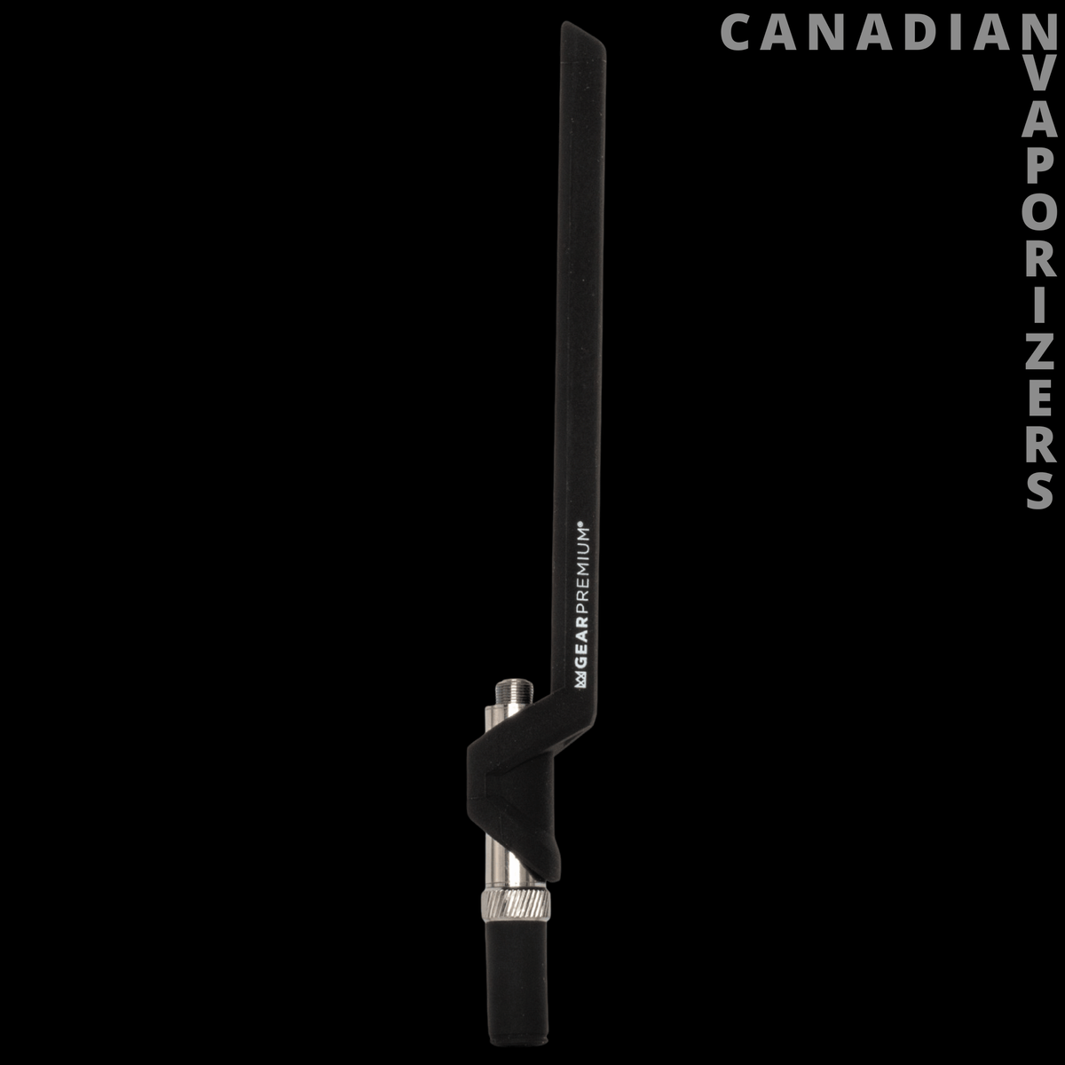 Gear Premium Dip Stick - Black Gear Premium Dip Stick with a long, narrow angled shaft and silver fittings.