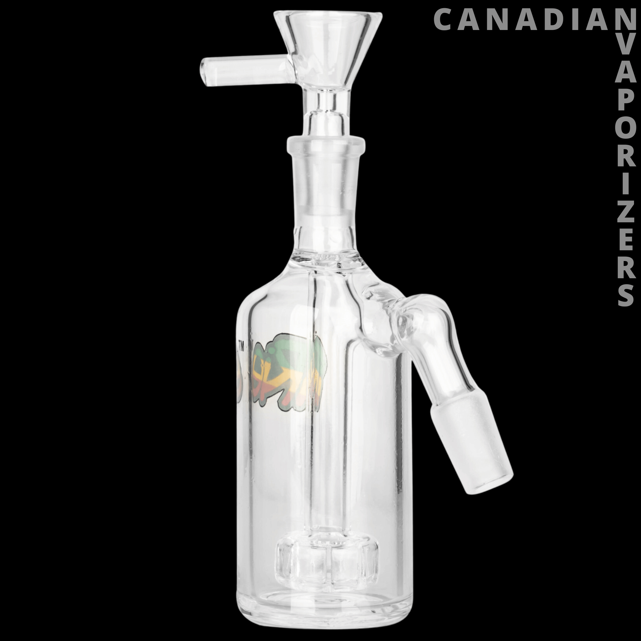 iRie 14mm 45 Degree Clear Ash Catcher W/UFO Perc - Canadian Vaporizers