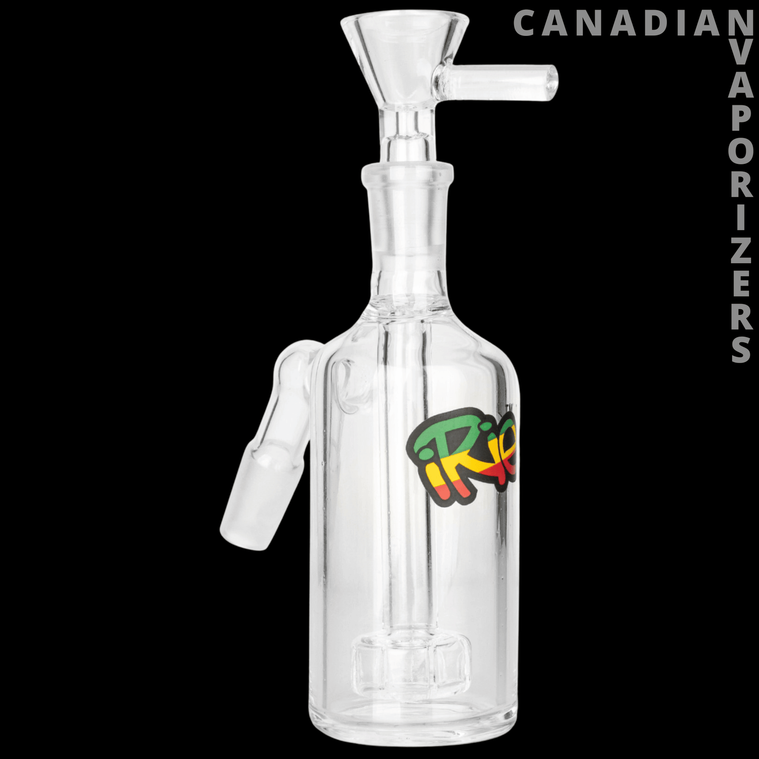 iRie 14mm 45 Degree Clear Ash Catcher W/UFO Perc - Canadian Vaporizers