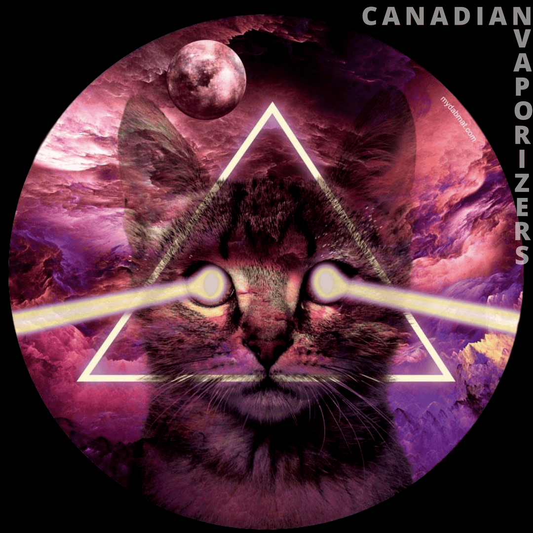 Lazer Eyes Space Kitty Dab Mat - Canadian Vaporizers