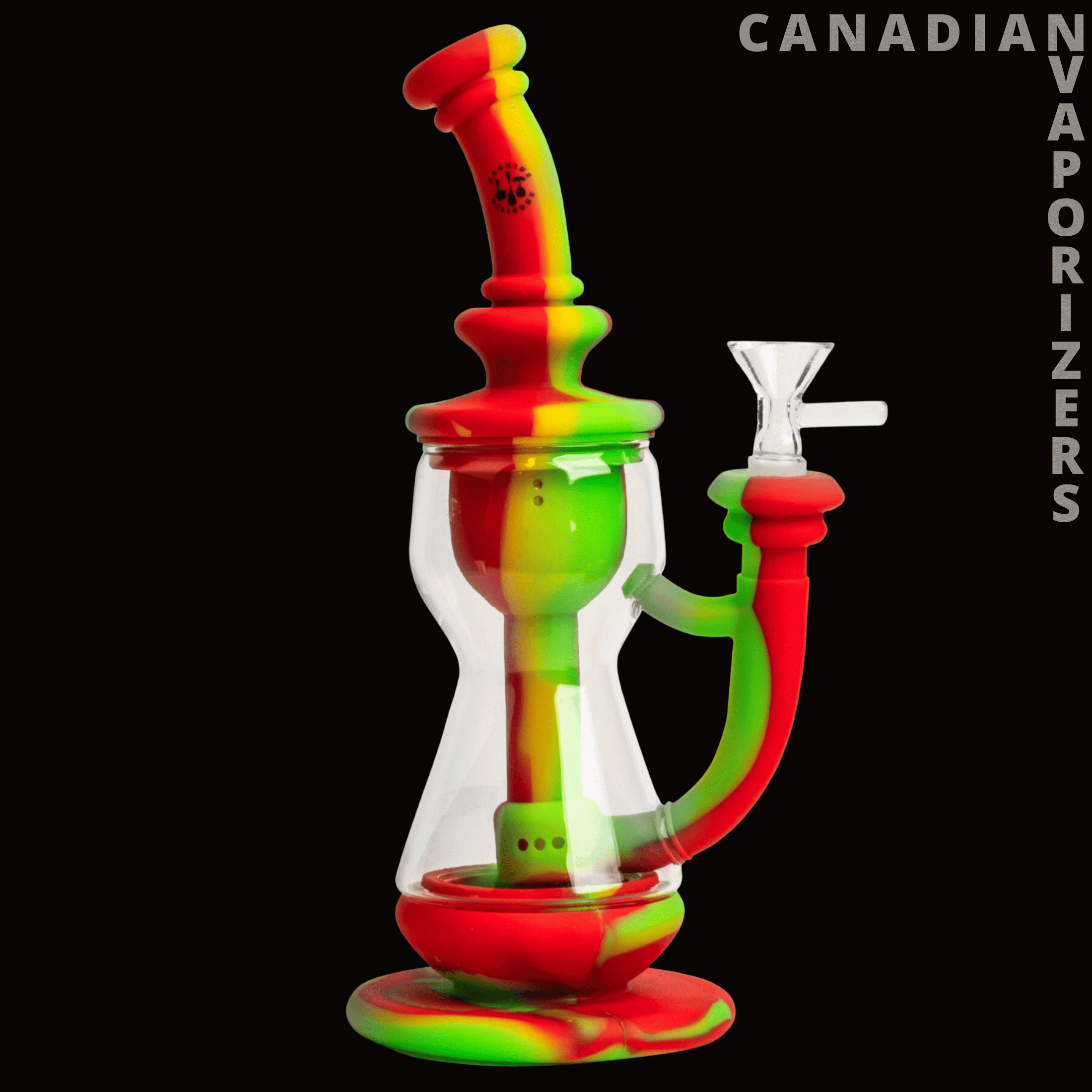 Lit Silicone 10" Glass Chamber Incycler - Canadian Vaporizers