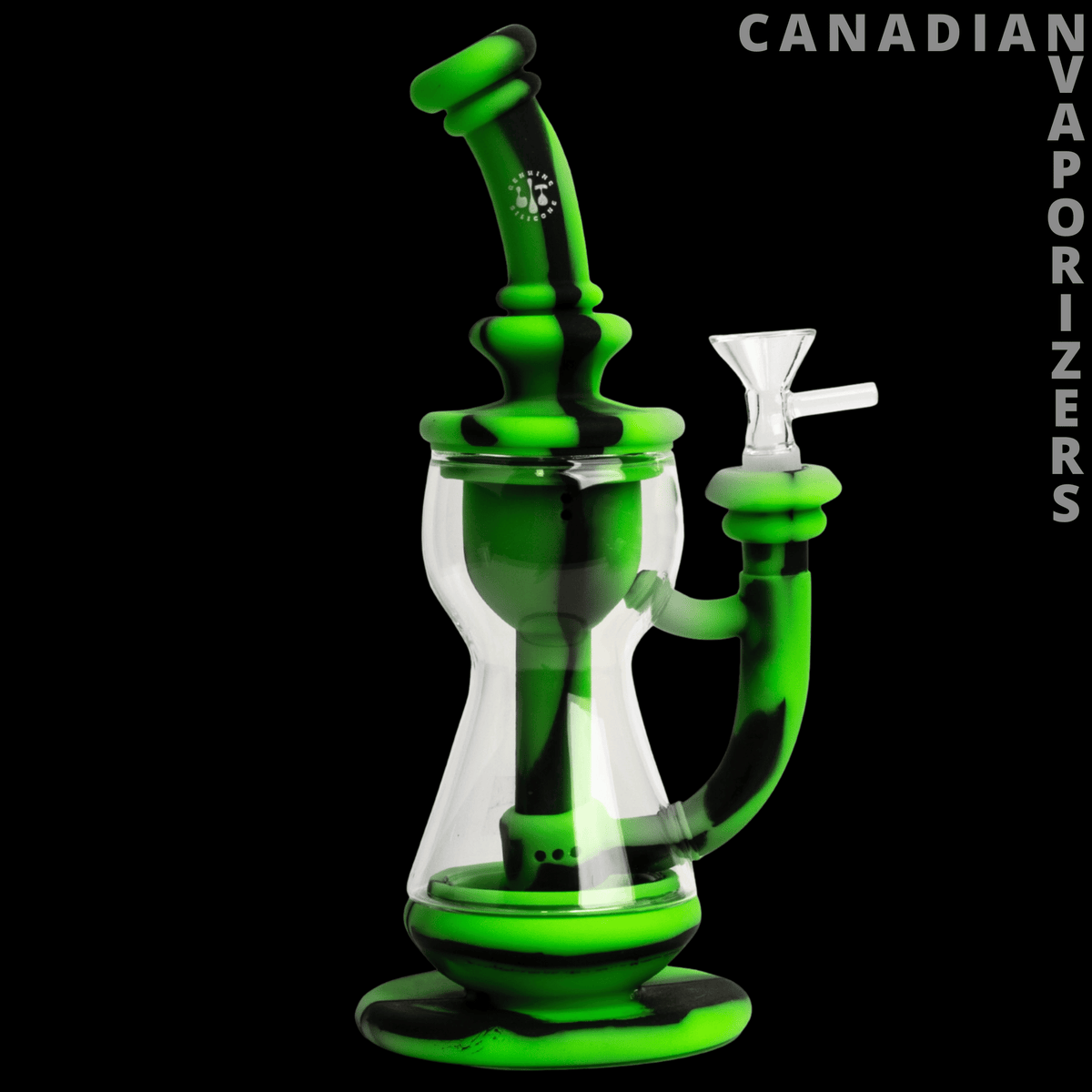 Lit Silicone 10" Glass Chamber Incycler - Canadian Vaporizers