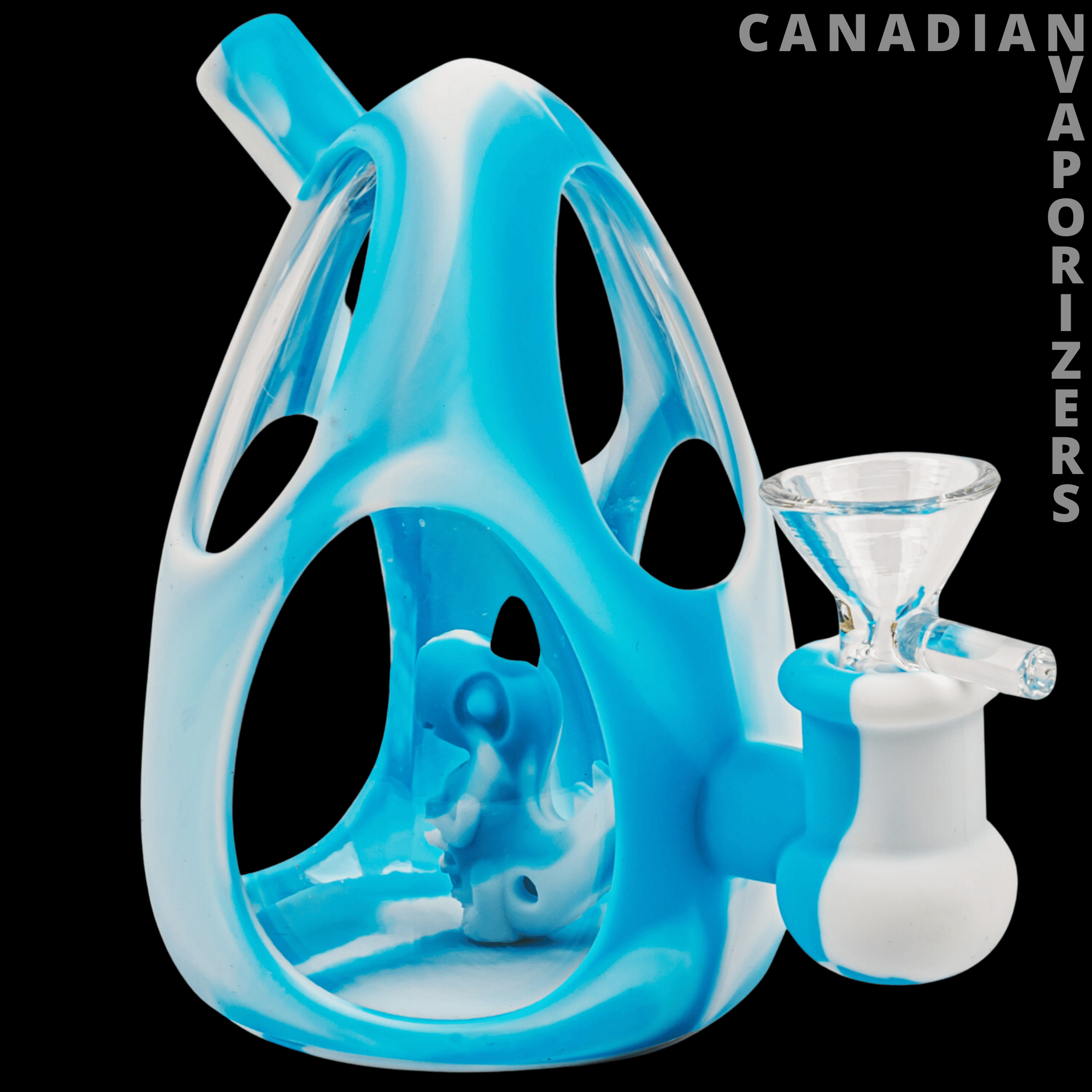 Lit Silicone 4.5&quot; Dinosaur Egg Bubbler - Canadian Vaporizers