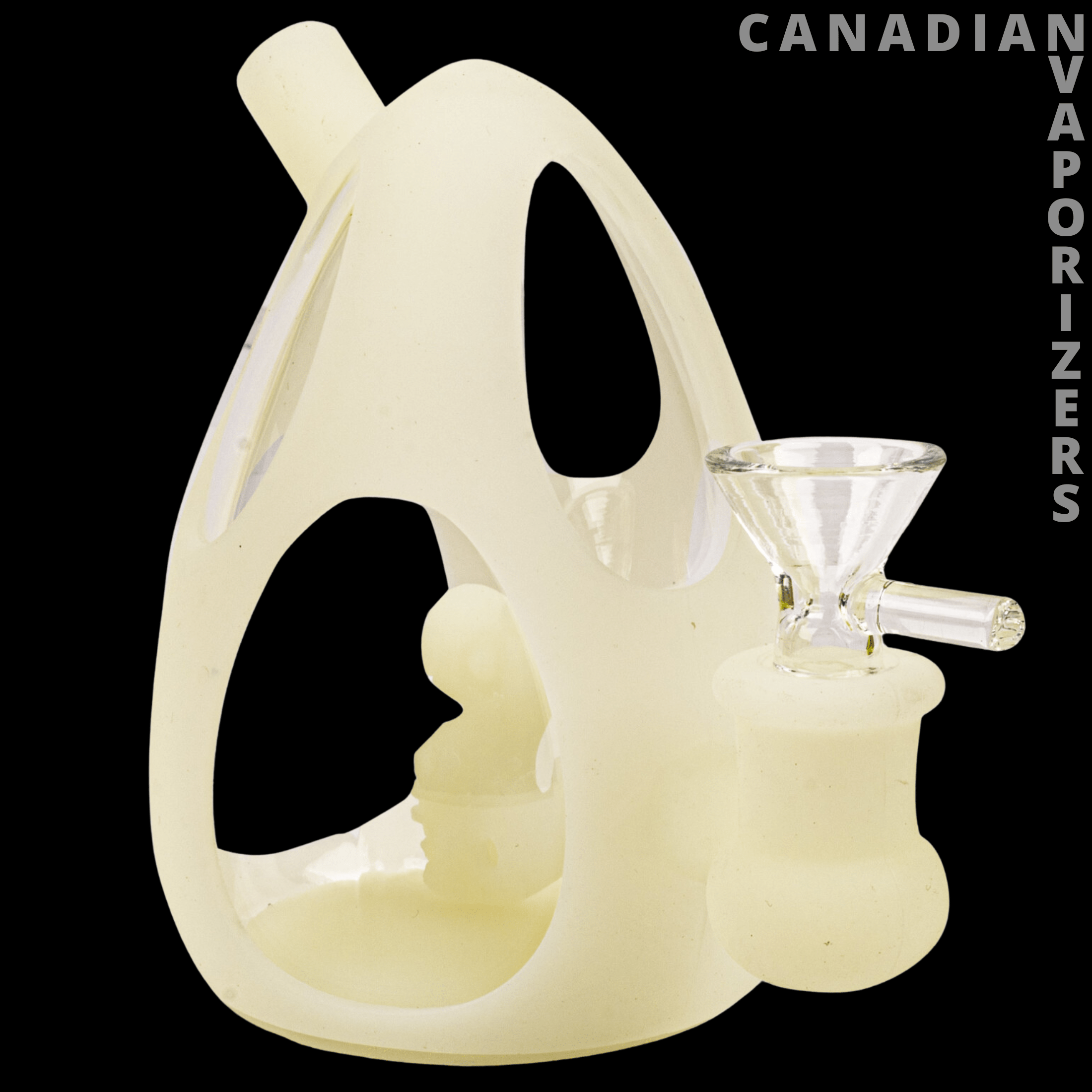 Lit Silicone 4.5&quot; Dinosaur Egg Bubbler - Canadian Vaporizers