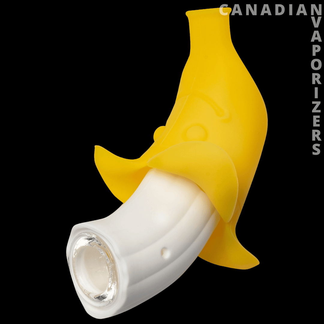 Lit Silicone 4.75" Banana Man Hand Pipe - Canadian Vaporizers