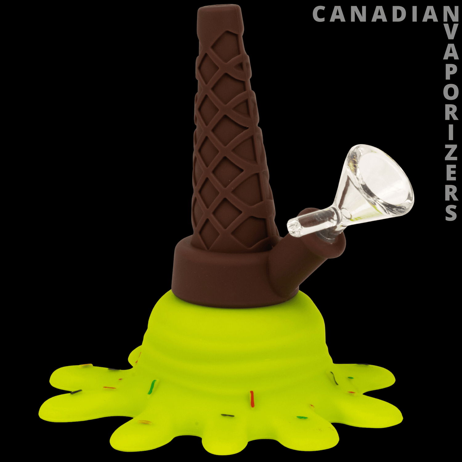 Lit Silicone 5&quot; Splat Bubbler - Canadian Vaporizers