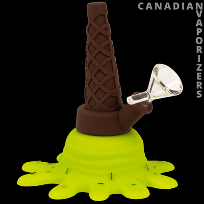 Lit Silicone 5&quot; Splat Bubbler - Canadian Vaporizers