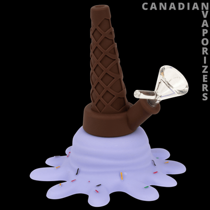 Lit Silicone 5&quot; Splat Bubbler - Canadian Vaporizers