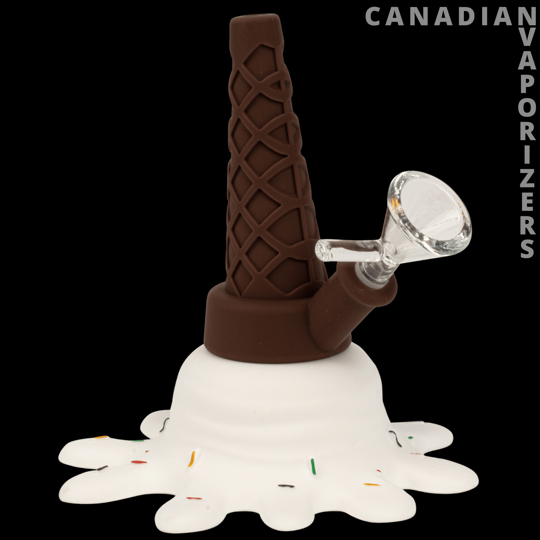 Lit Silicone 5&quot; Splat Bubbler - Canadian Vaporizers