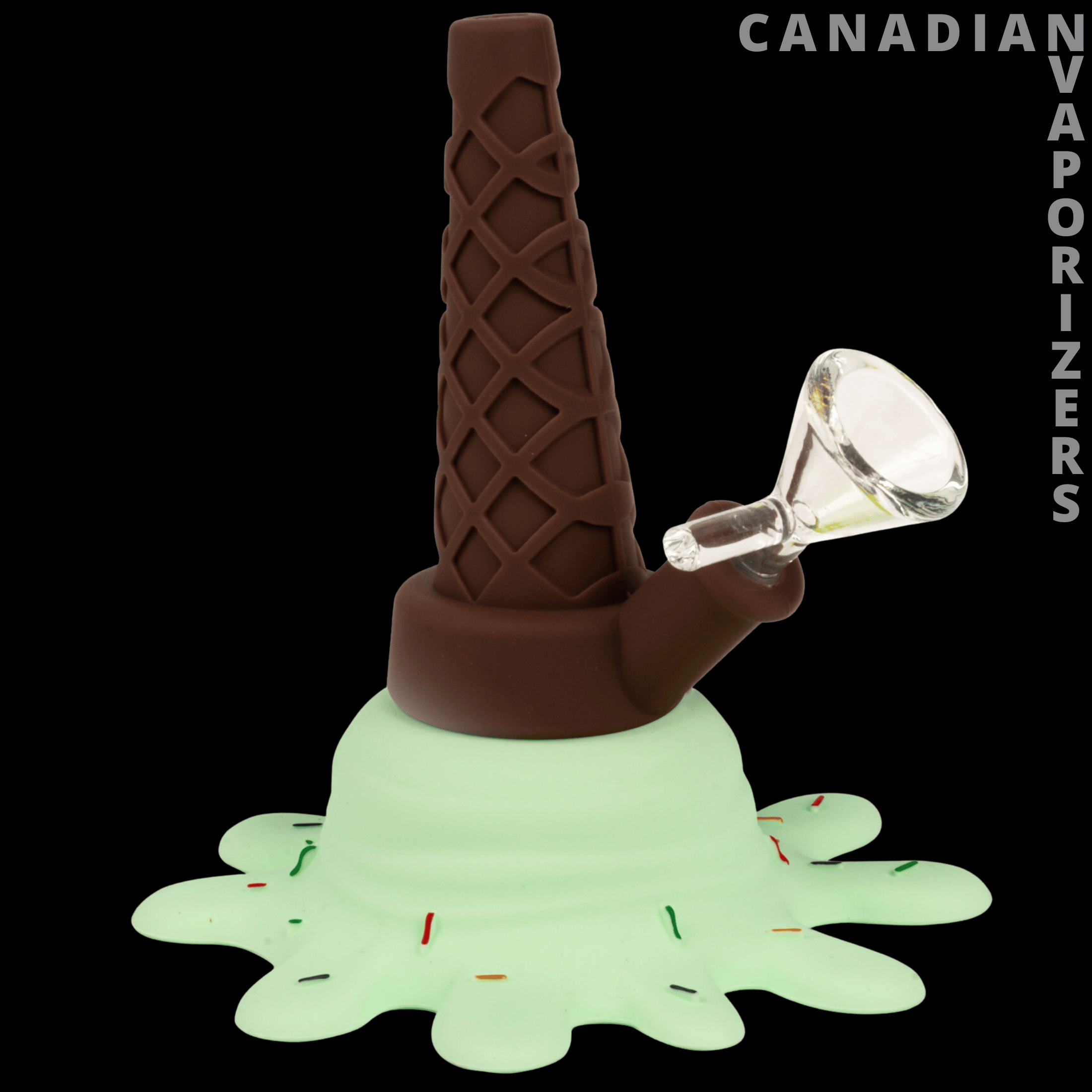 Lit Silicone 5&quot; Splat Bubbler - Canadian Vaporizers