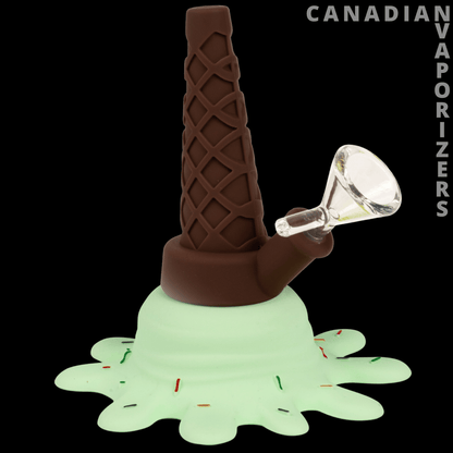 Lit Silicone 5&quot; Splat Bubbler - Canadian Vaporizers