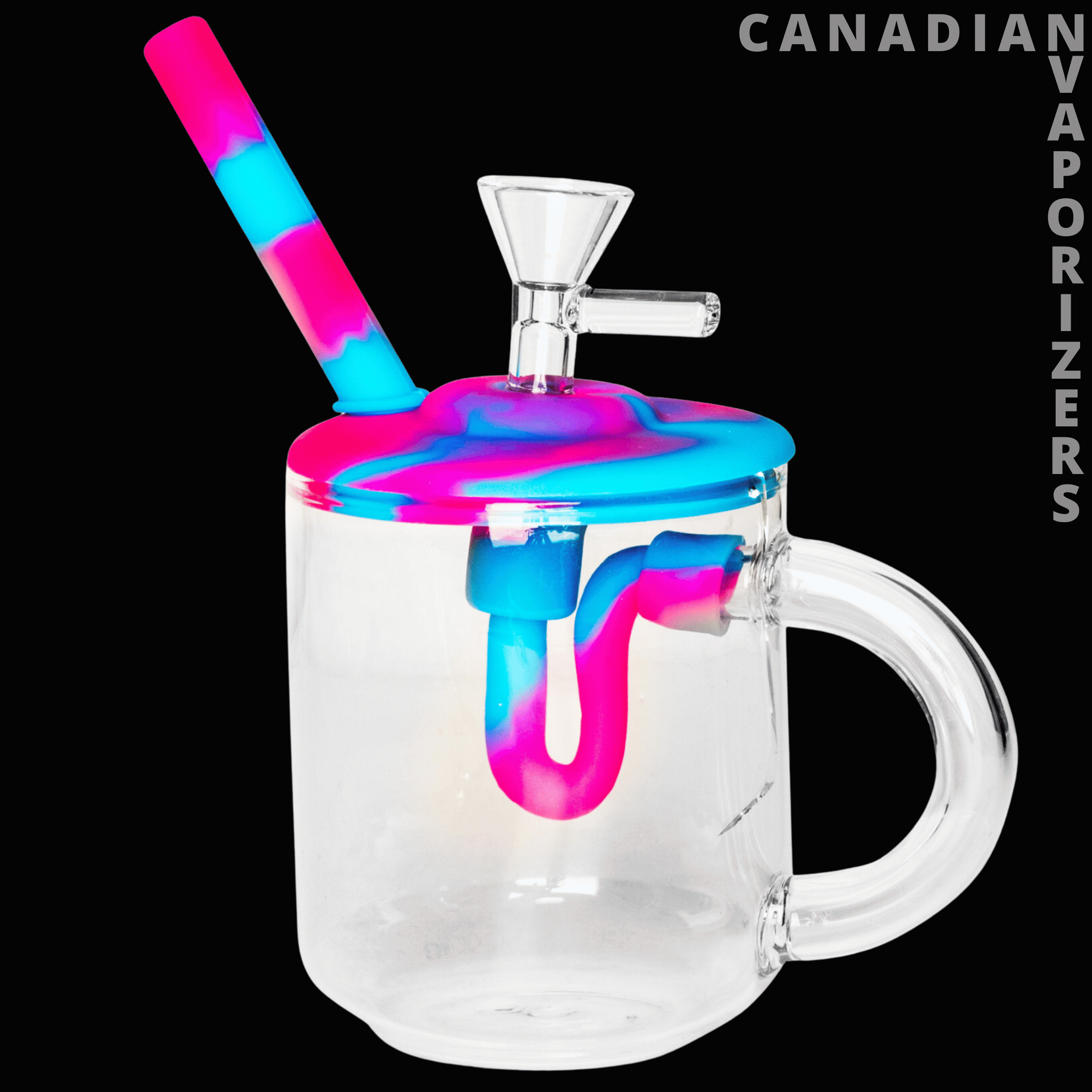 Lit Silicone 5.5&quot; Coffee Mug Bubbler - Canadian Vaporizers