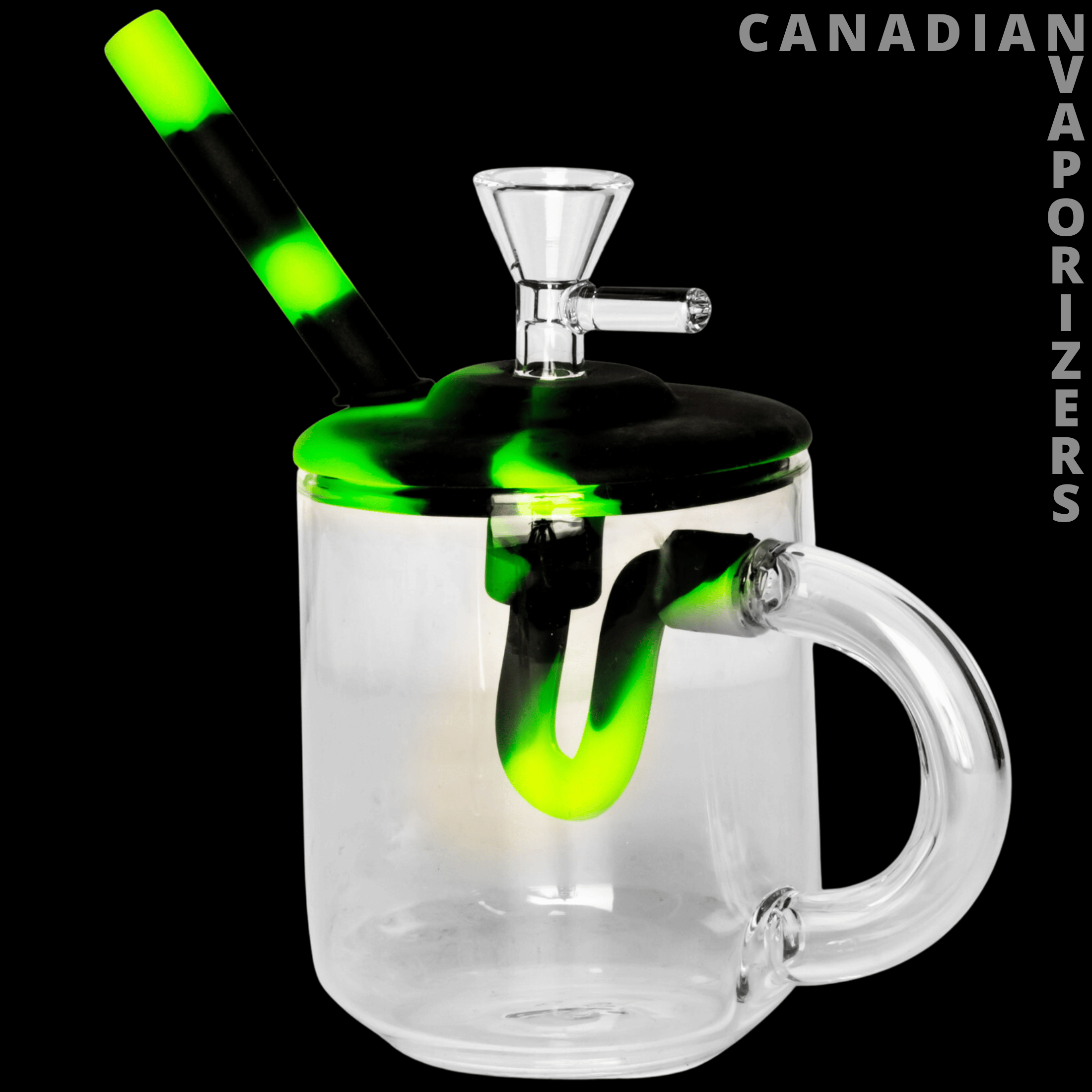 Lit Silicone 5.5&quot; Coffee Mug Bubbler - Canadian Vaporizers