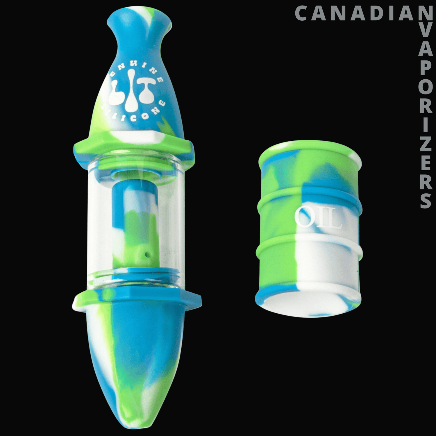 Lit Silicone 7&quot; Concentrate Collector - Canadian Vaporizers