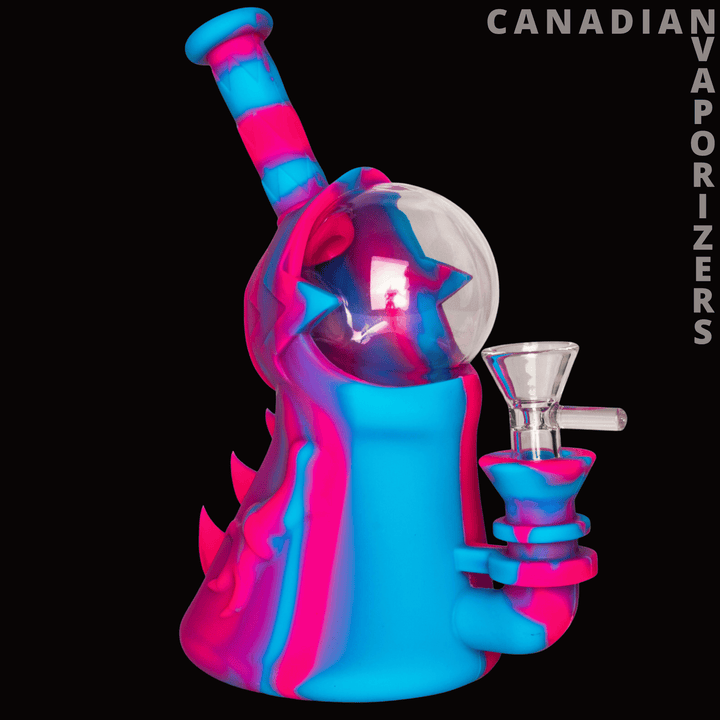 Lit Silicone 7" Cyclops Bubbler - Canadian Vaporizers