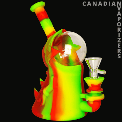 Lit Silicone 7" Cyclops Bubbler - Canadian Vaporizers