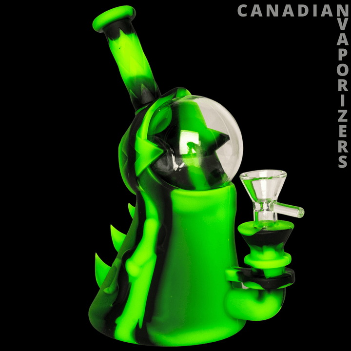 Lit Silicone 7" Cyclops Bubbler - Canadian Vaporizers