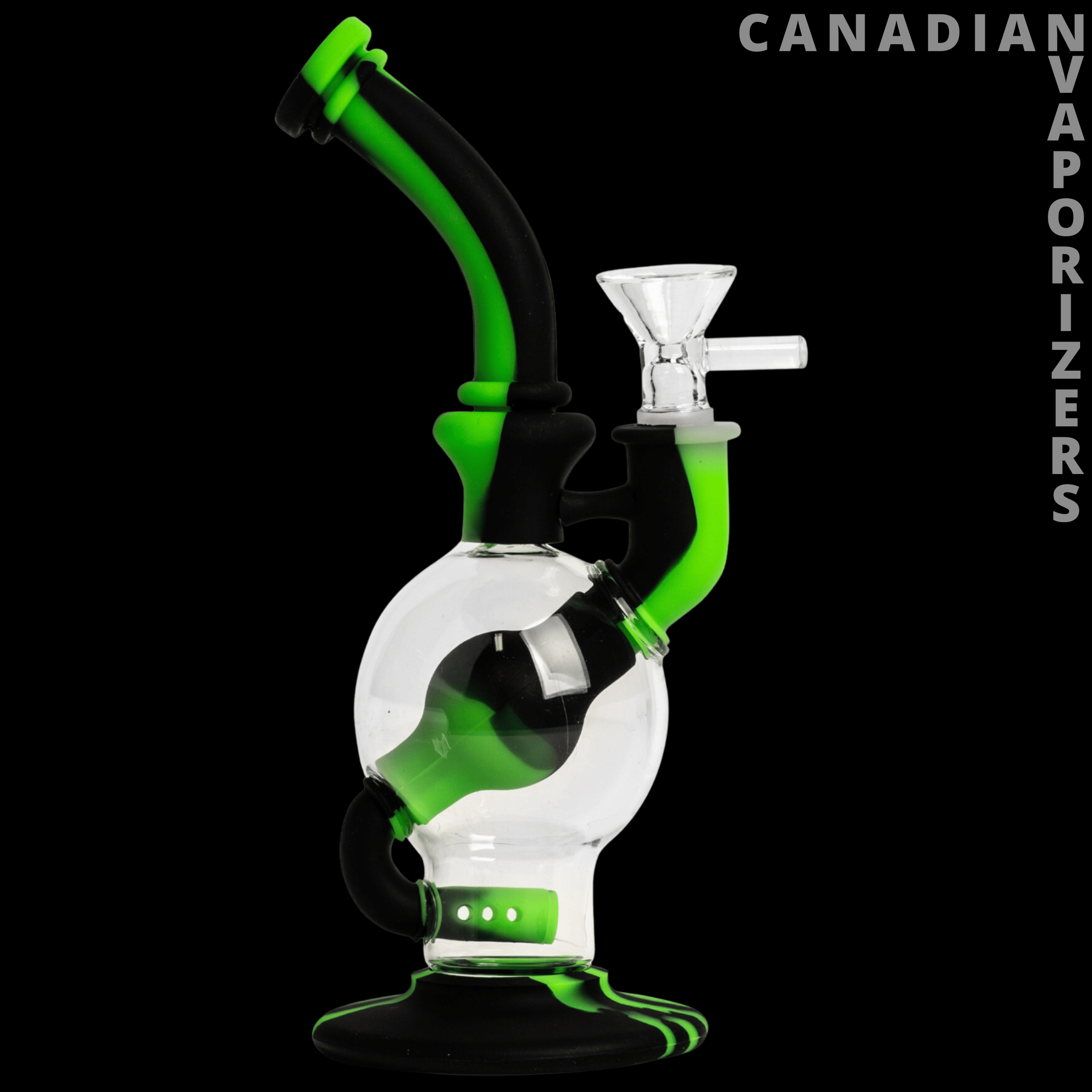 Lit Silicone 8" Glass Chamber Ball Bubbler - Canadian Vaporizers
