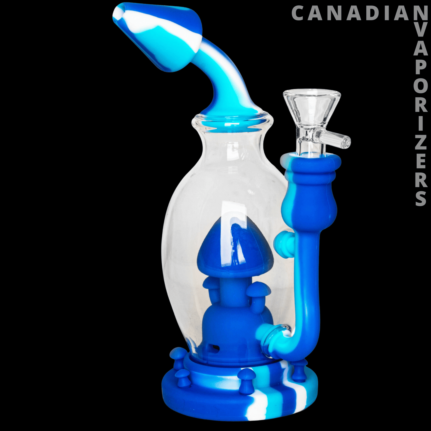 Lit Silicone 8" Mushroom Bubbler - Canadian Vaporizers