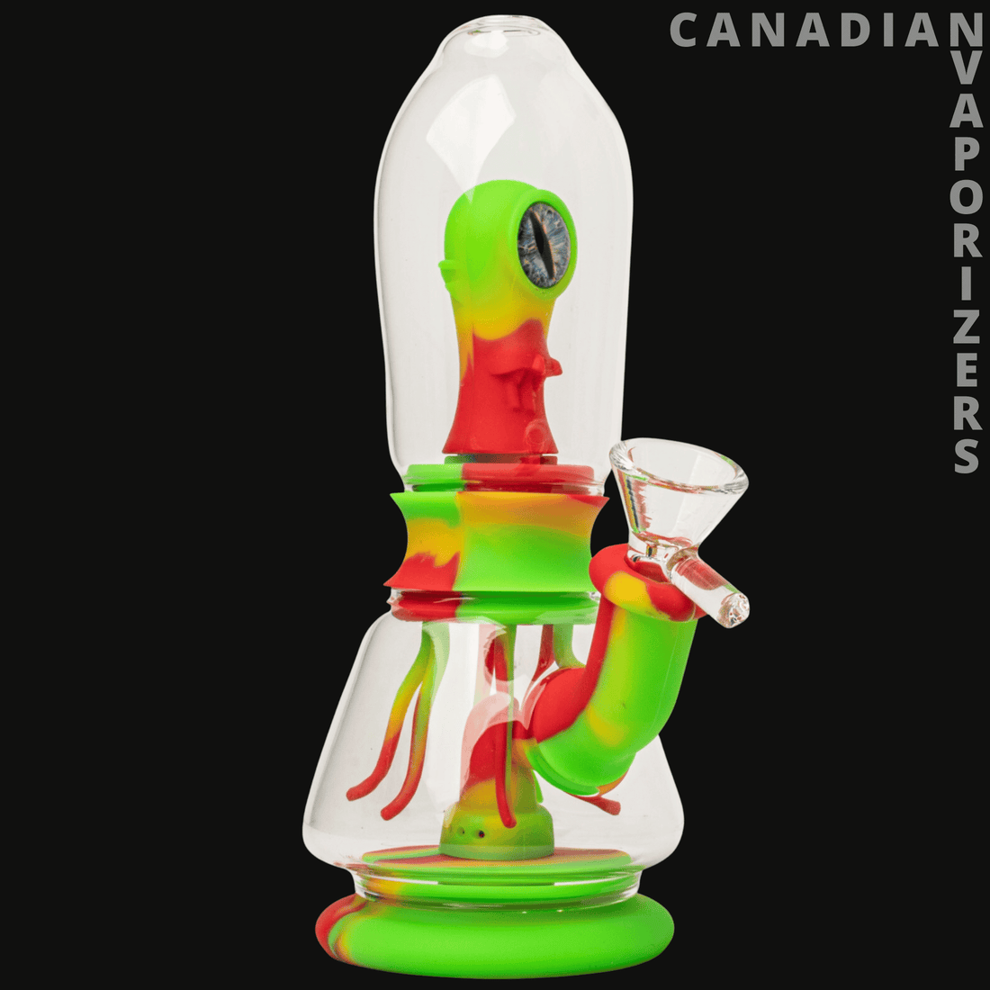 Lit Silicone 9&quot; Alien Invasion Bubbler - Canadian Vaporizers