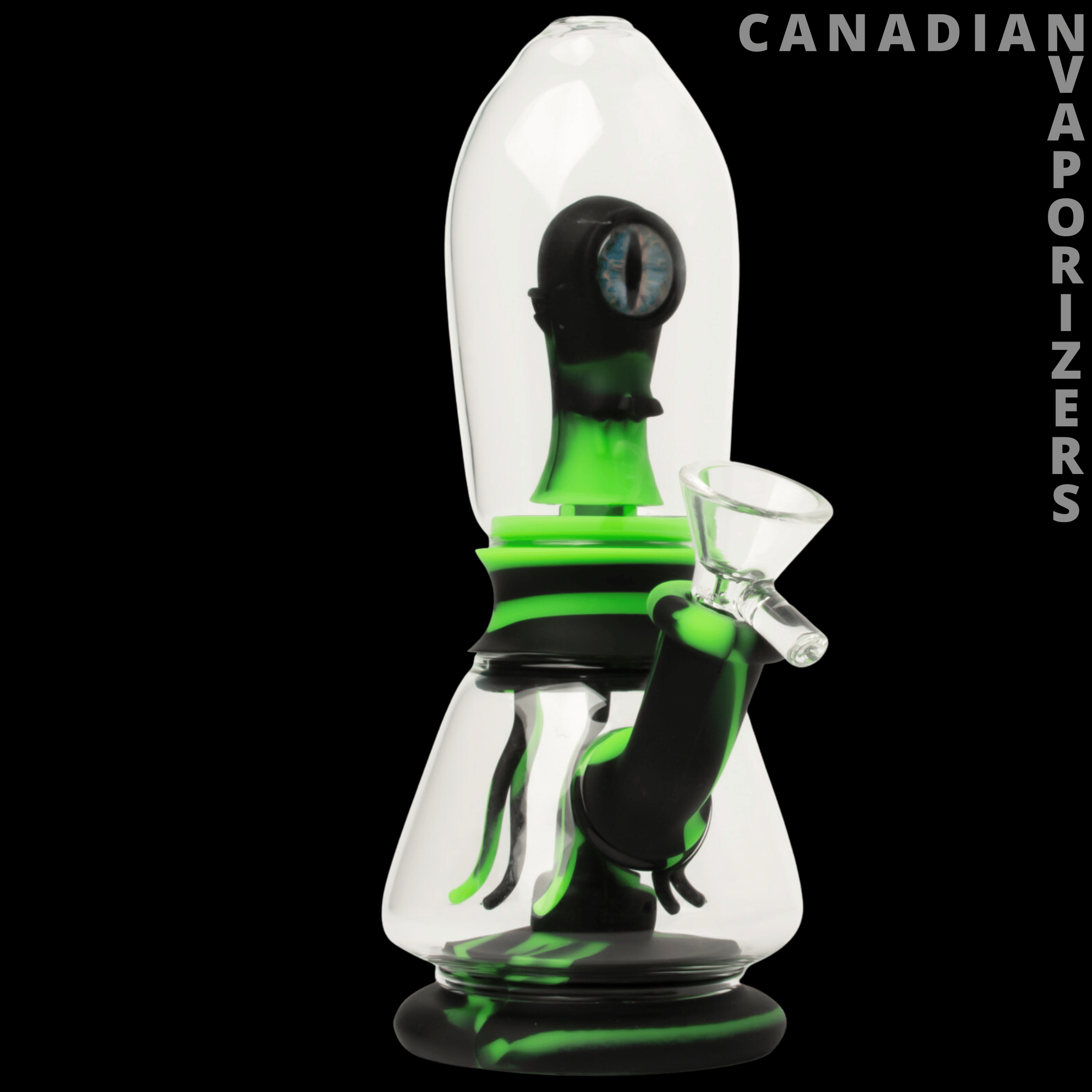 Lit Silicone 9&quot; Alien Invasion Bubbler - Canadian Vaporizers