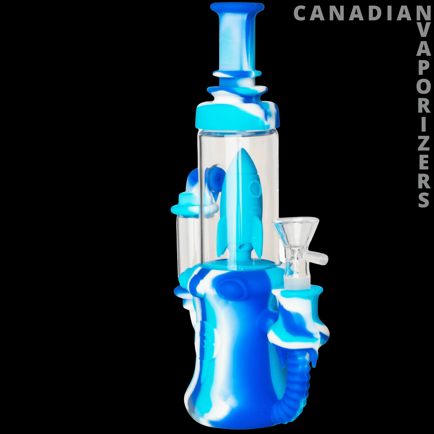 Lit Silicone 9&quot; Blast Off Bubbler - Canadian Vaporizers
