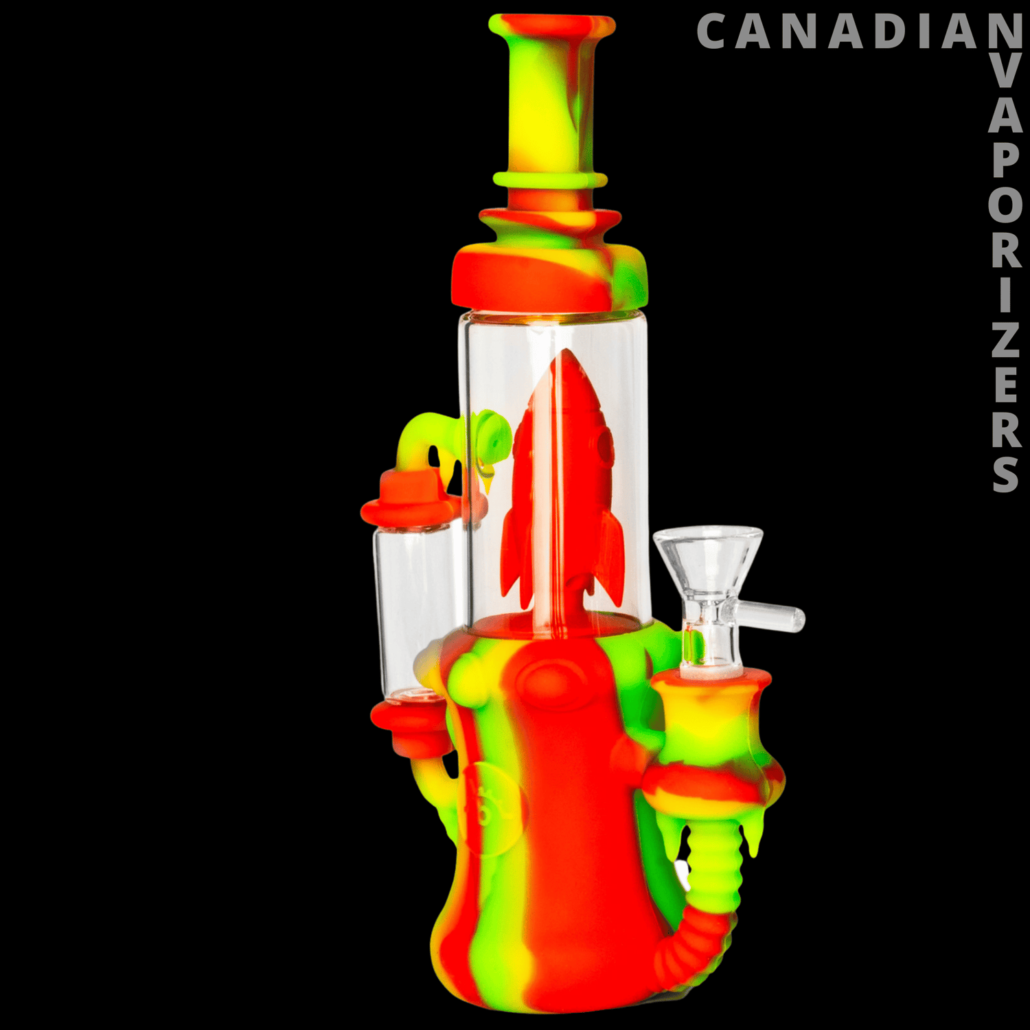 Lit Silicone 9&quot; Blast Off Bubbler - Canadian Vaporizers