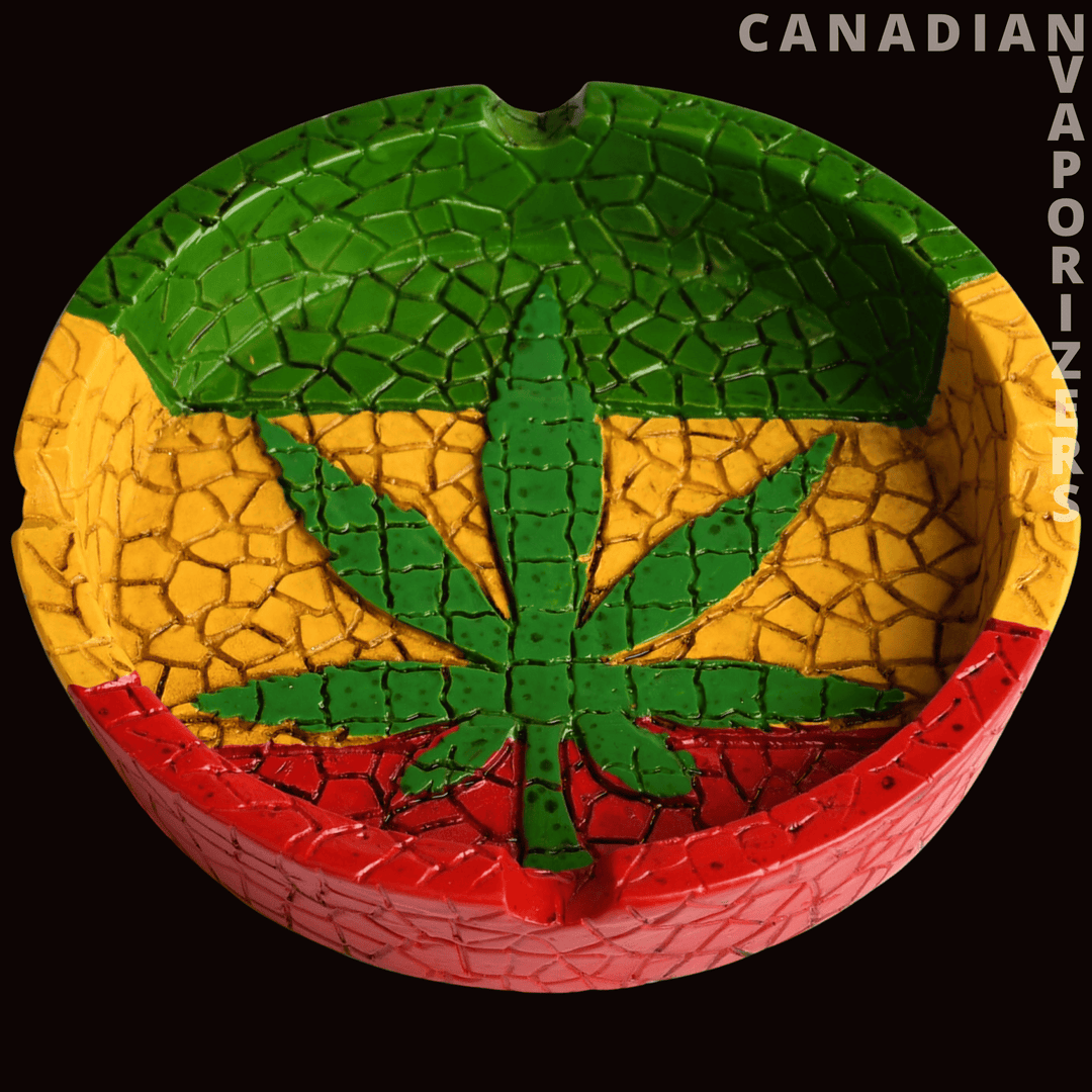 Multi Coloured Leaf Ashtray - Canadian Vaporizers