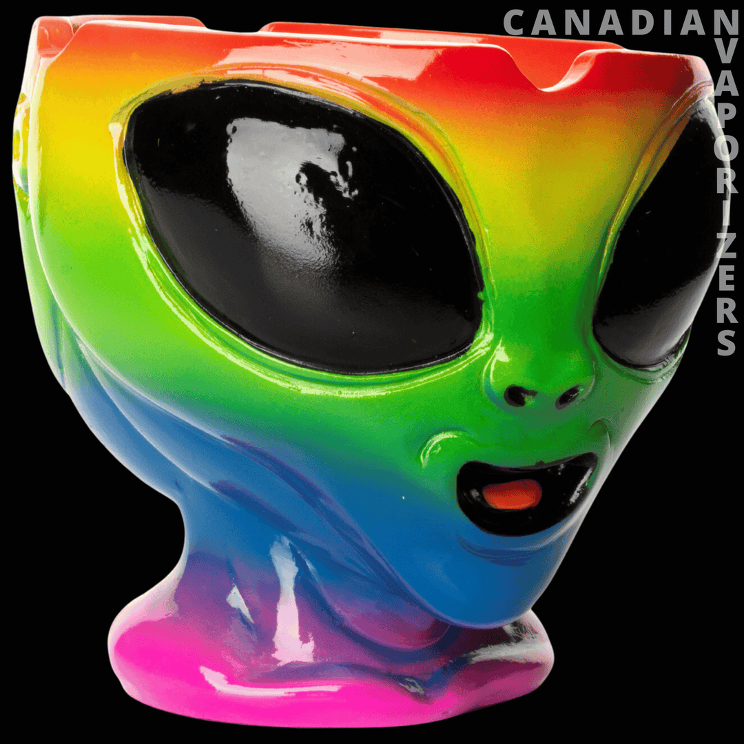 Multicoloured Alien Head Ashtray - Canadian Vaporizers