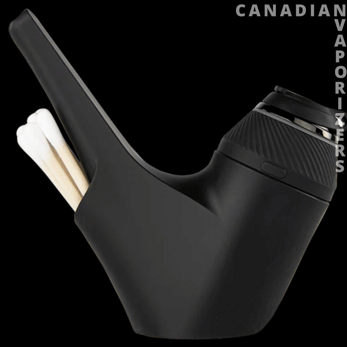 Puffco Proxy Travel Pipe - Matte black Puffco Proxy travel pipe with a tapered mouthpiece and ribbed chamber cap.