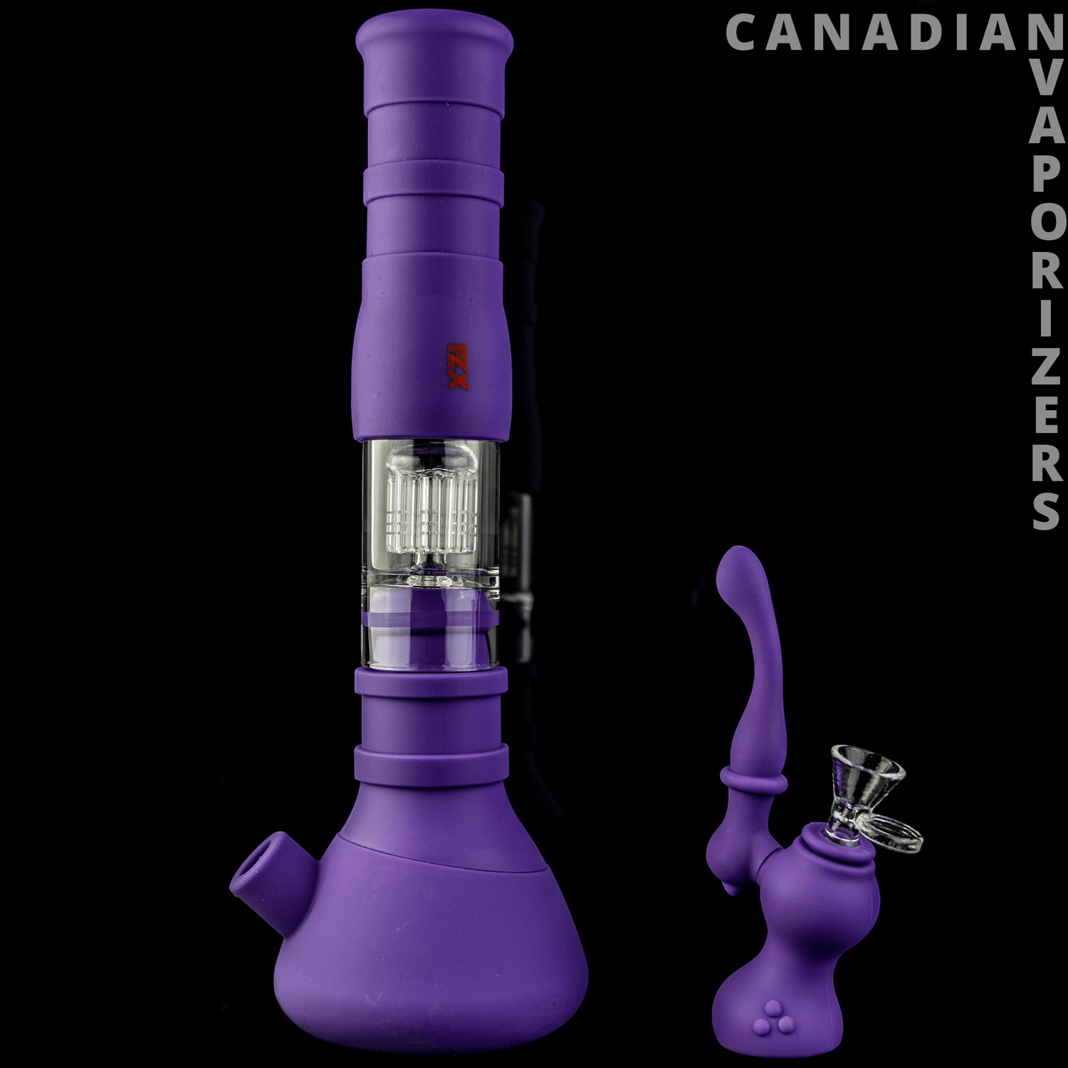 Purple | FLX Silicone Invertor Bong - Canadian Vaporizers