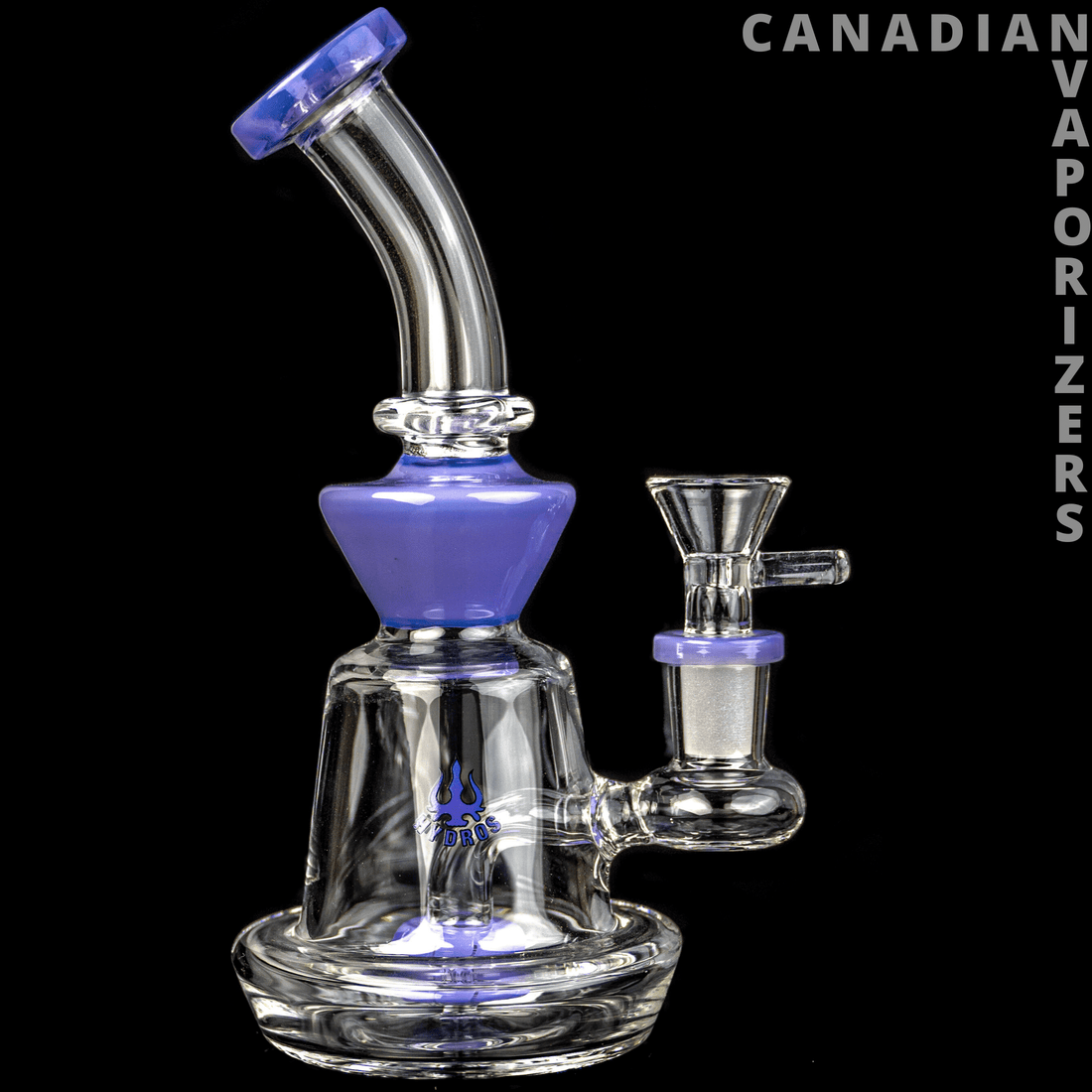 Purple | Hydros Hourglass Bubbler - Canadian Vaporizers