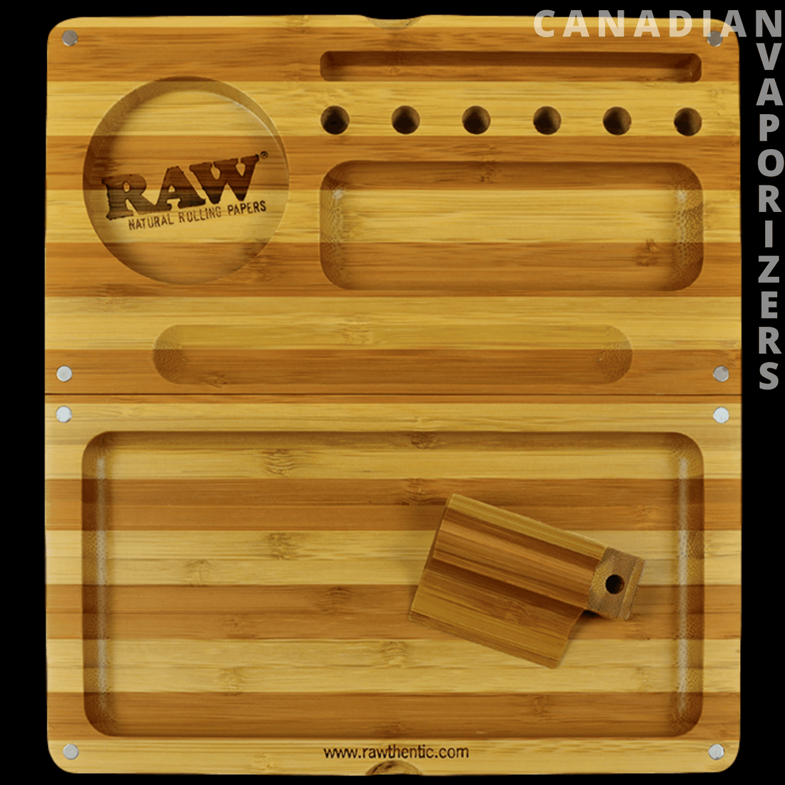 RAW BAMBOO BACKFLIP FILLING TRAY STRIPED *LIMITED EDITION* - Canadian Vaporizers