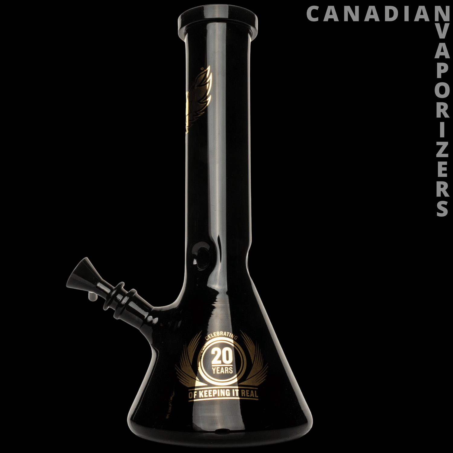 Red Eye Glass 12&quot; 20th Anniversary Beaker Base Water Pipe - Canadian Vaporizers