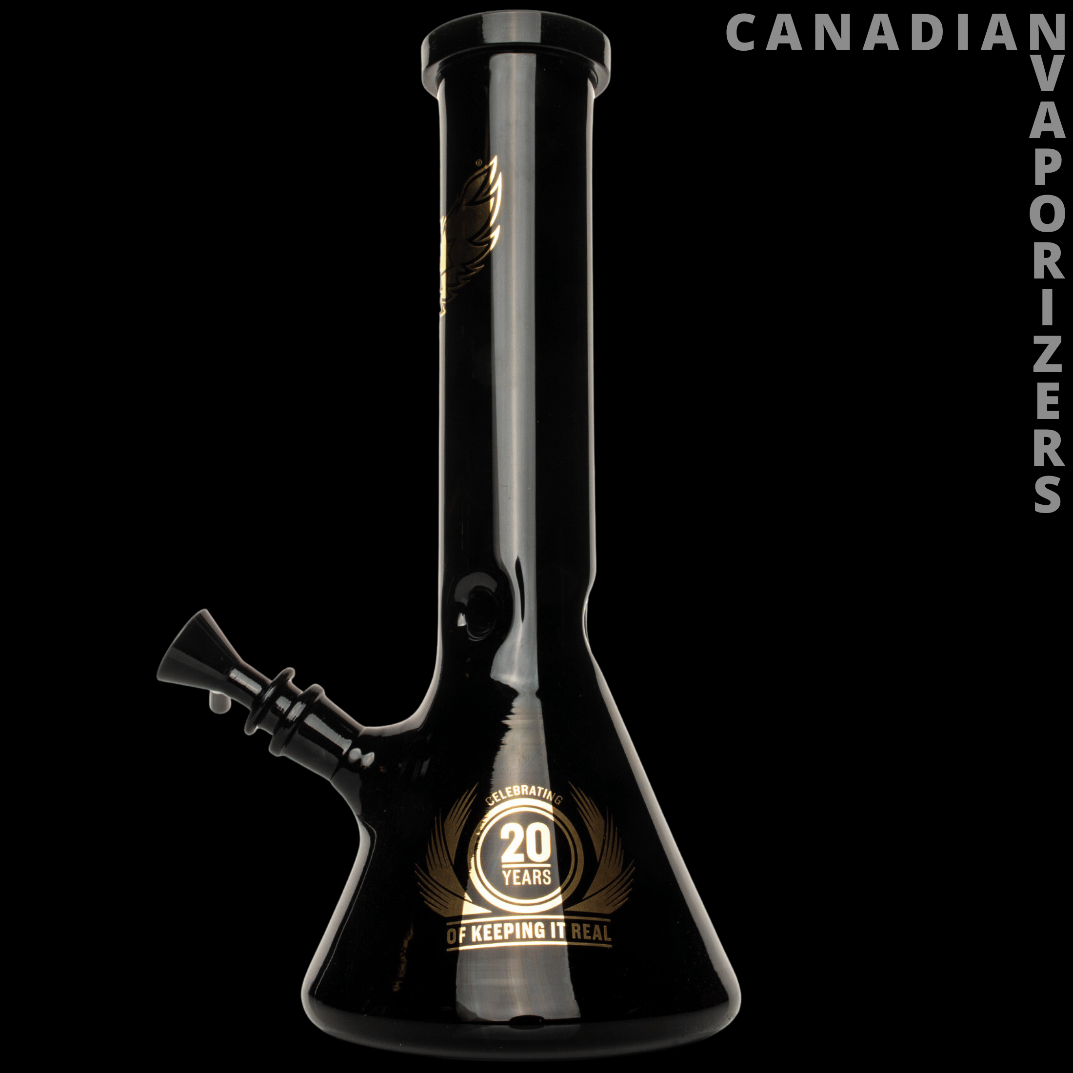 Red Eye Glass 12&quot; 20th Anniversary Beaker Base Water Pipe - Canadian Vaporizers