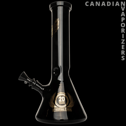 Red Eye Glass 12&quot; 20th Anniversary Beaker Base Water Pipe - Canadian Vaporizers