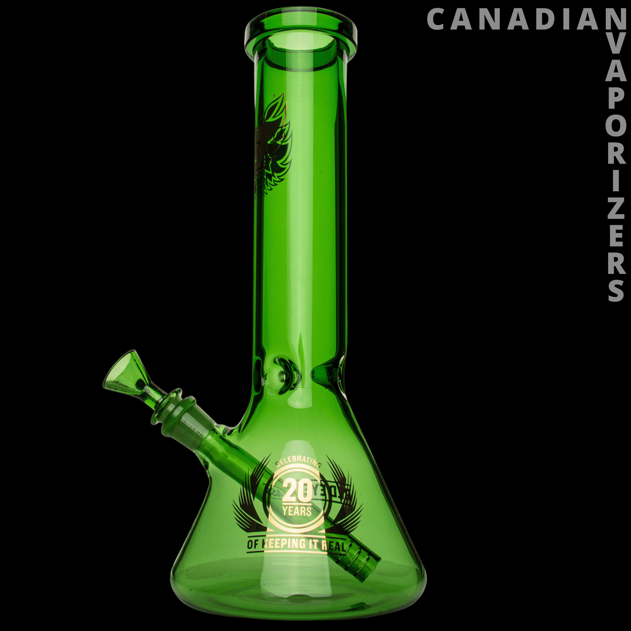 Red Eye Glass 12&quot; 20th Anniversary Beaker Base Water Pipe - Canadian Vaporizers