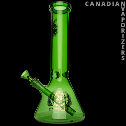 Red Eye Glass 12&quot; 20th Anniversary Beaker Base Water Pipe - Canadian Vaporizers